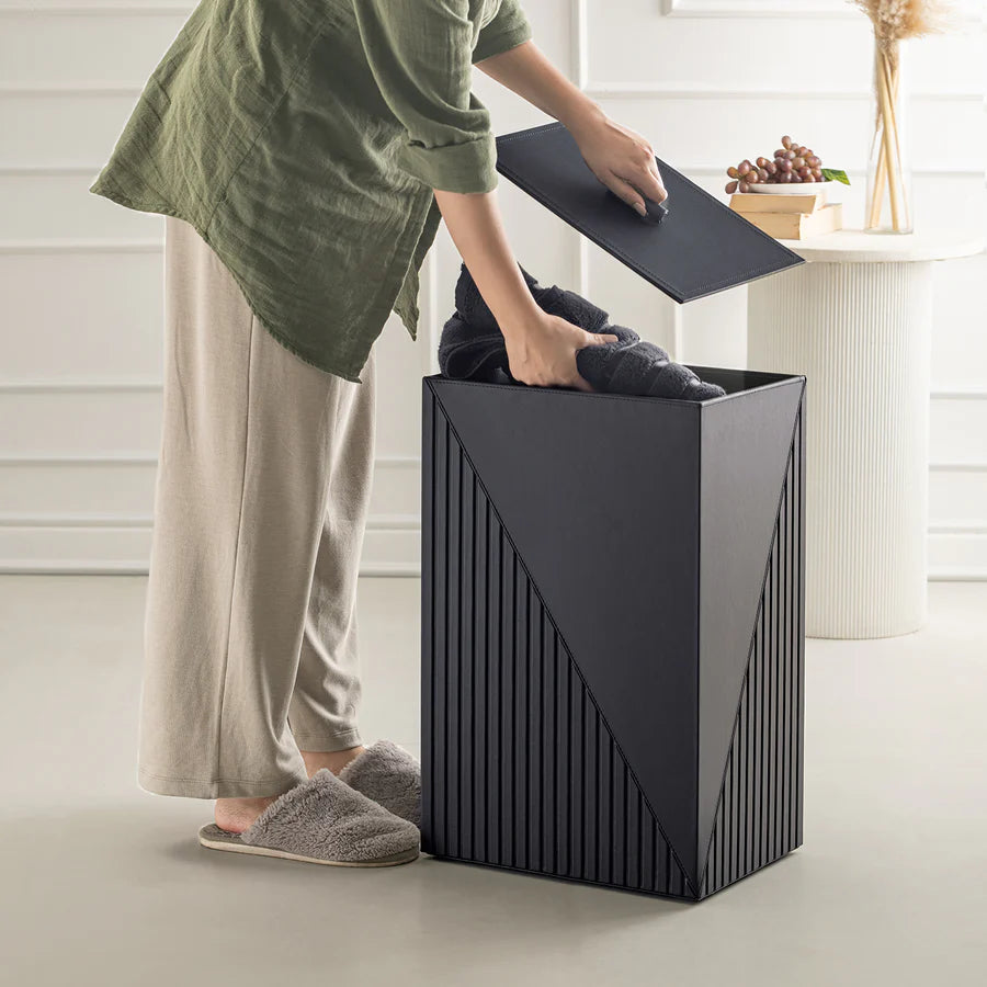 Elegant Fluted Laundry Hamper - grahsajja