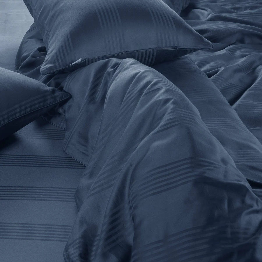 Spread Spain 450 TC Premium Cotton Barcode Bedding A Blue - grahsajja