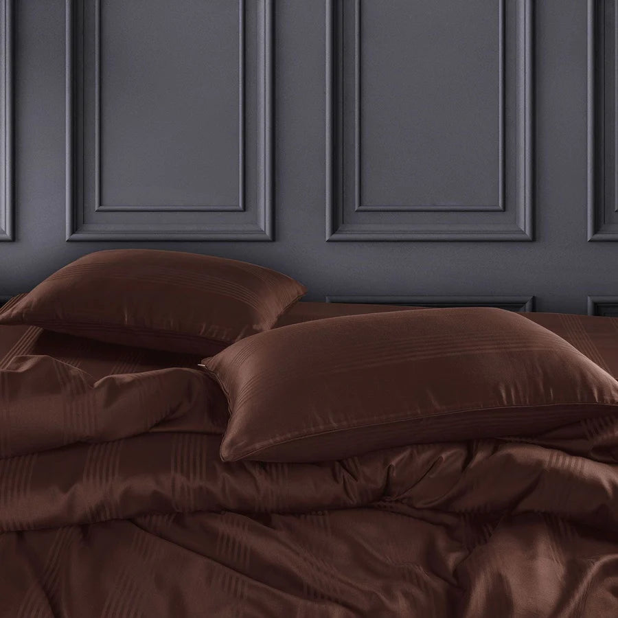 Spread Spain 450 TC Premium Cotton Barcode Bedding Choco - grahsajja
