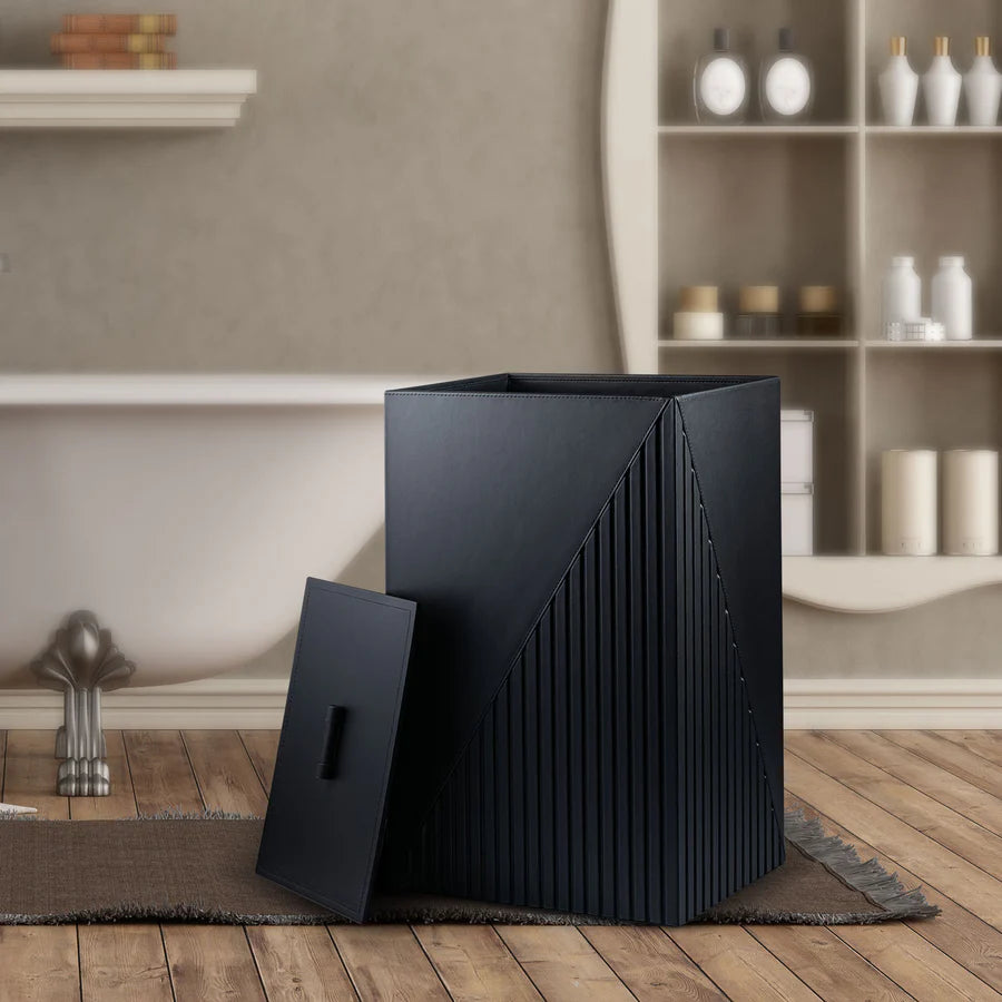 Elegant Fluted Laundry Hamper - grahsajja