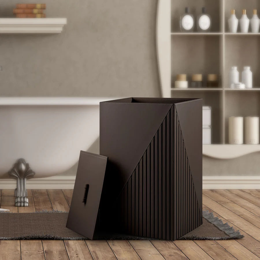 Elegant Fluted Laundry Hamper - grahsajja