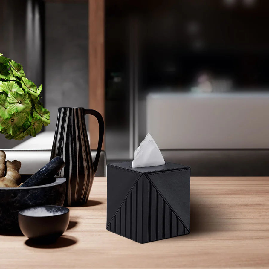Fluted Tissue Box Square - grahsajja