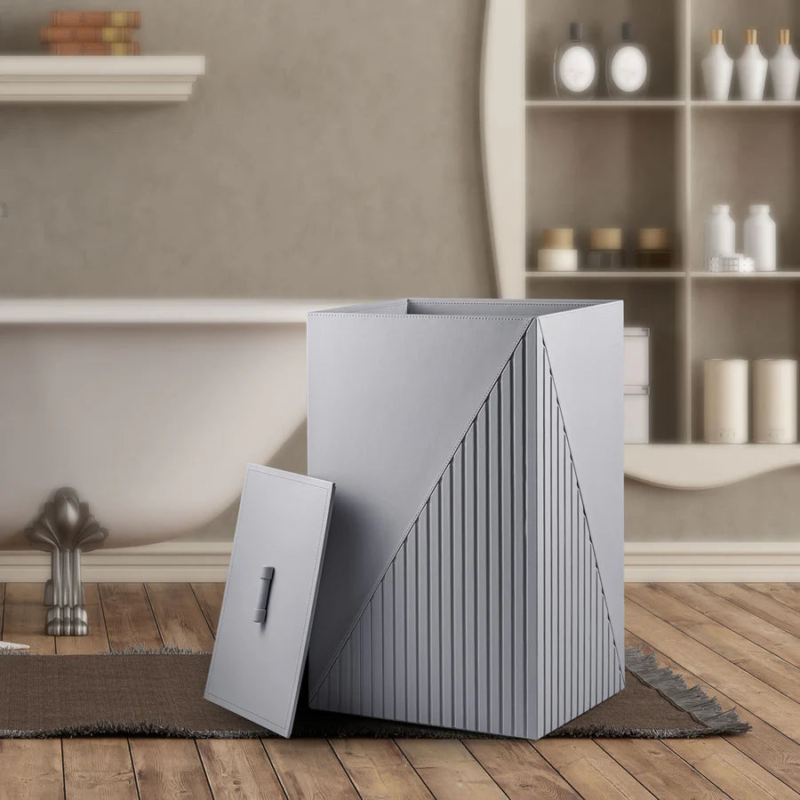 Elegant Fluted Laundry Hamper - grahsajja