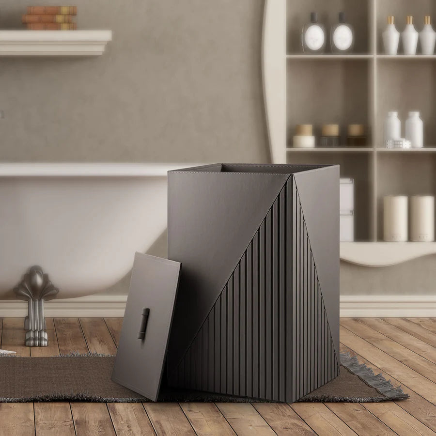 Elegant Fluted Laundry Hamper - grahsajja