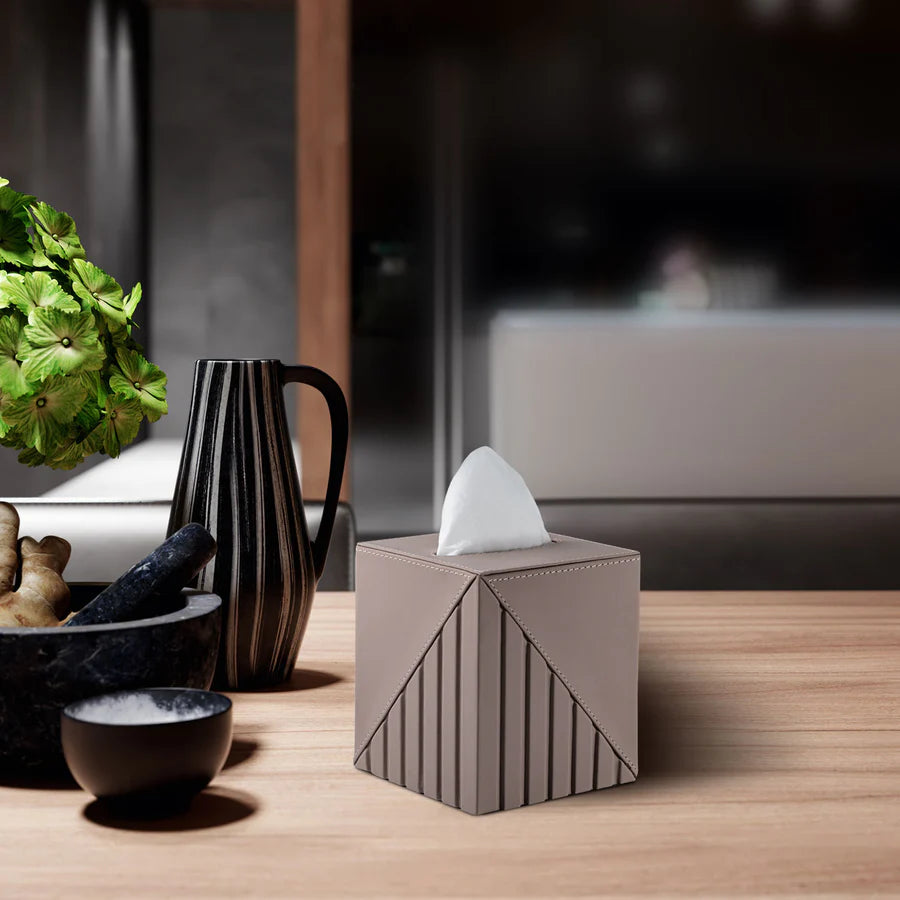 Fluted Tissue Box Square - grahsajja