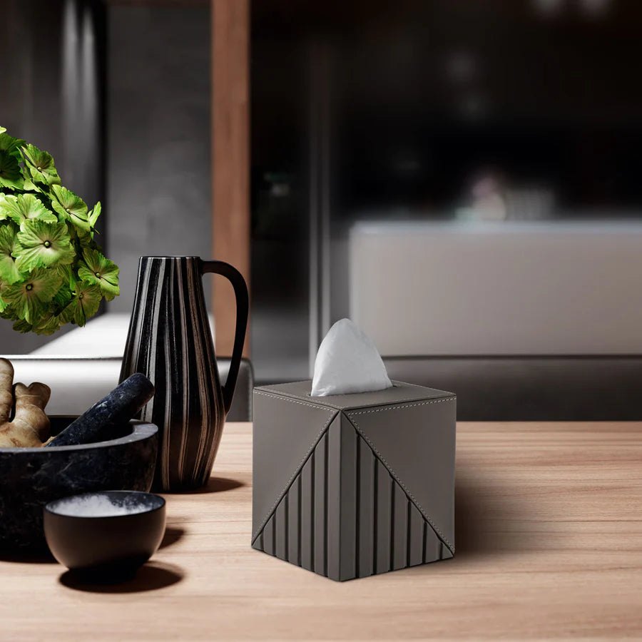 Fluted Tissue Box Square - grahsajja