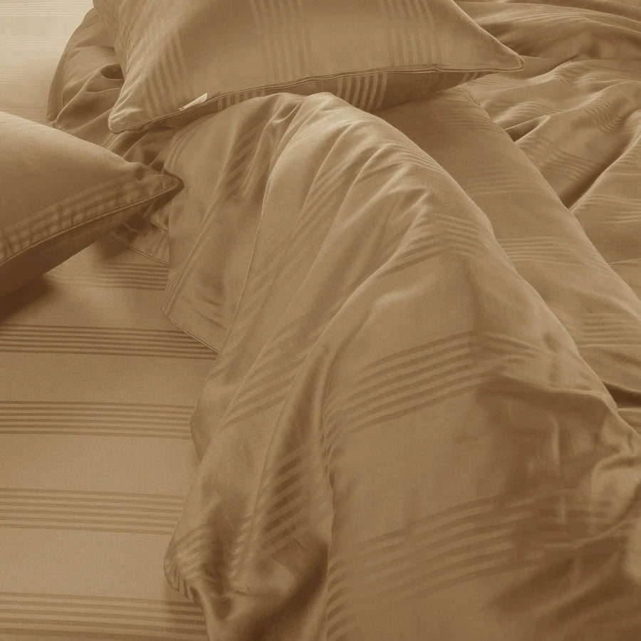 Spread Spain 450 TC Premium Cotton Barcode Bedding Caramel - grahsajja