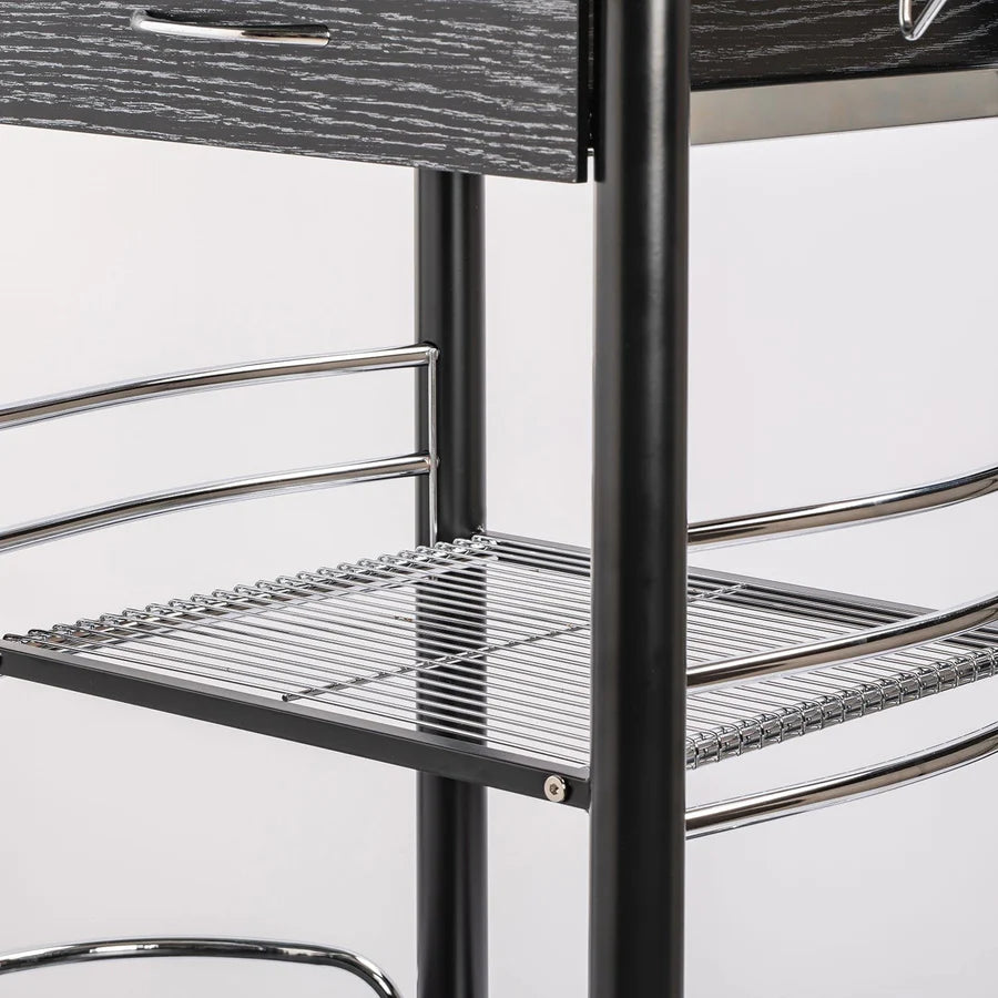 Wooden Trolley With Metal Frame - grahsajja