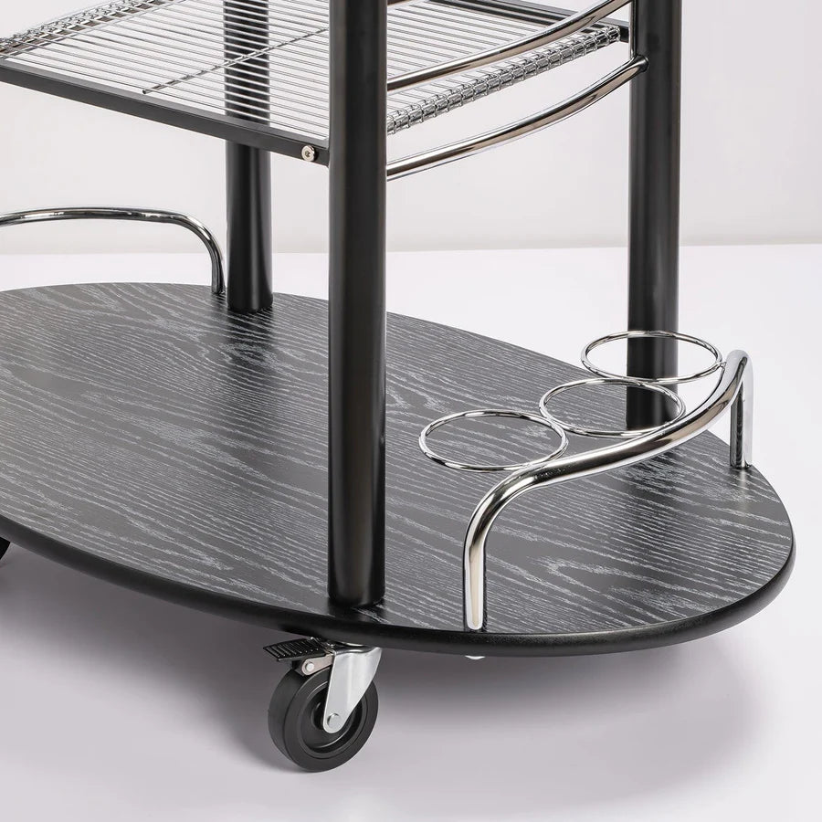 Wooden Trolley With Metal Frame - grahsajja