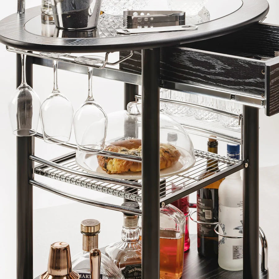 Wooden Trolley With Metal Frame - grahsajja