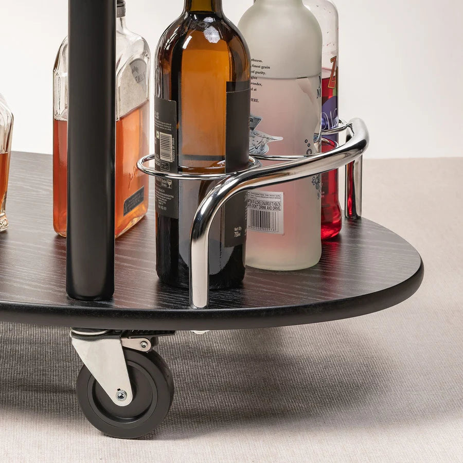 Wooden Trolley With Metal Frame - grahsajja