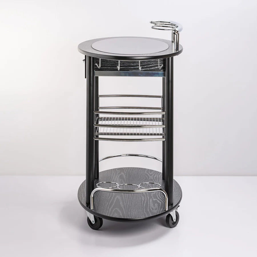 Wooden Trolley With Metal Frame - grahsajja