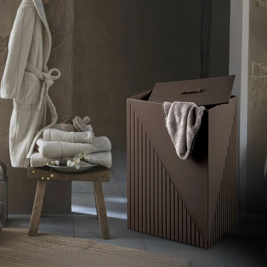Elegant Fluted Laundry Hamper - grahsajja