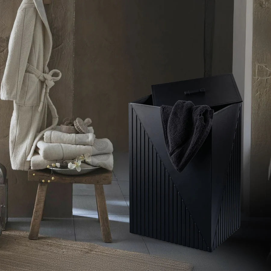 Elegant Fluted Laundry Hamper - grahsajja