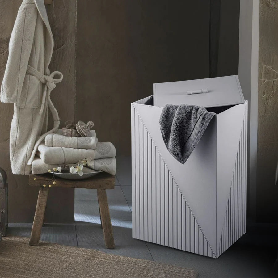 Elegant Fluted Laundry Hamper - grahsajja