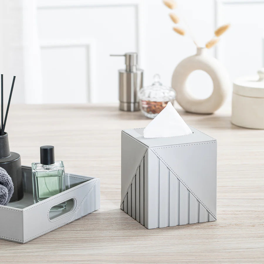 Fluted Tissue Box Square - grahsajja