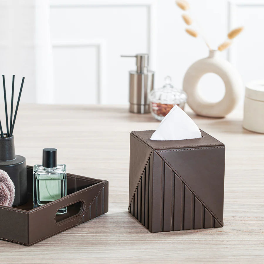 Fluted Tissue Box Square - grahsajja