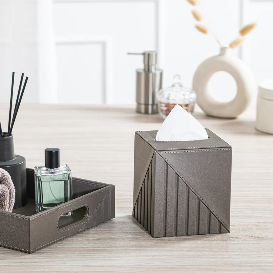 Fluted Tissue Box Square - grahsajja