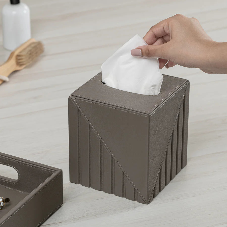 Fluted Tissue Box Square - grahsajja