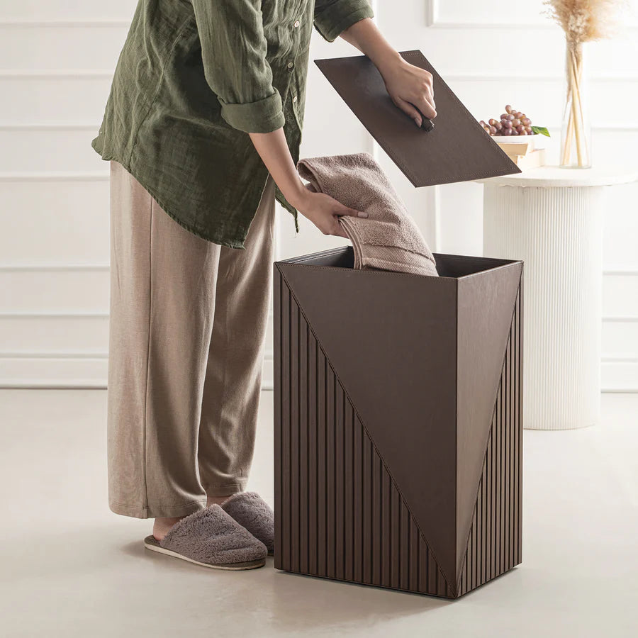 Elegant Fluted Laundry Hamper - grahsajja