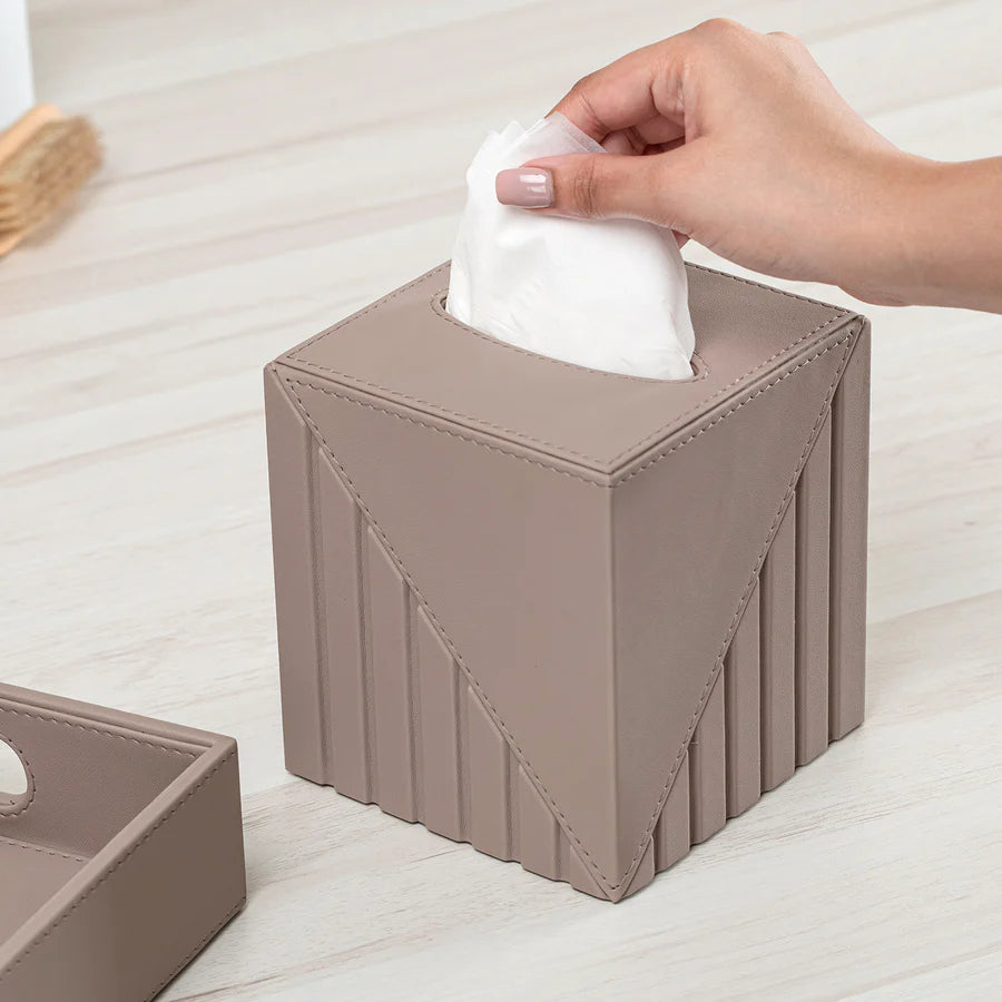 Fluted Tissue Box Square - grahsajja
