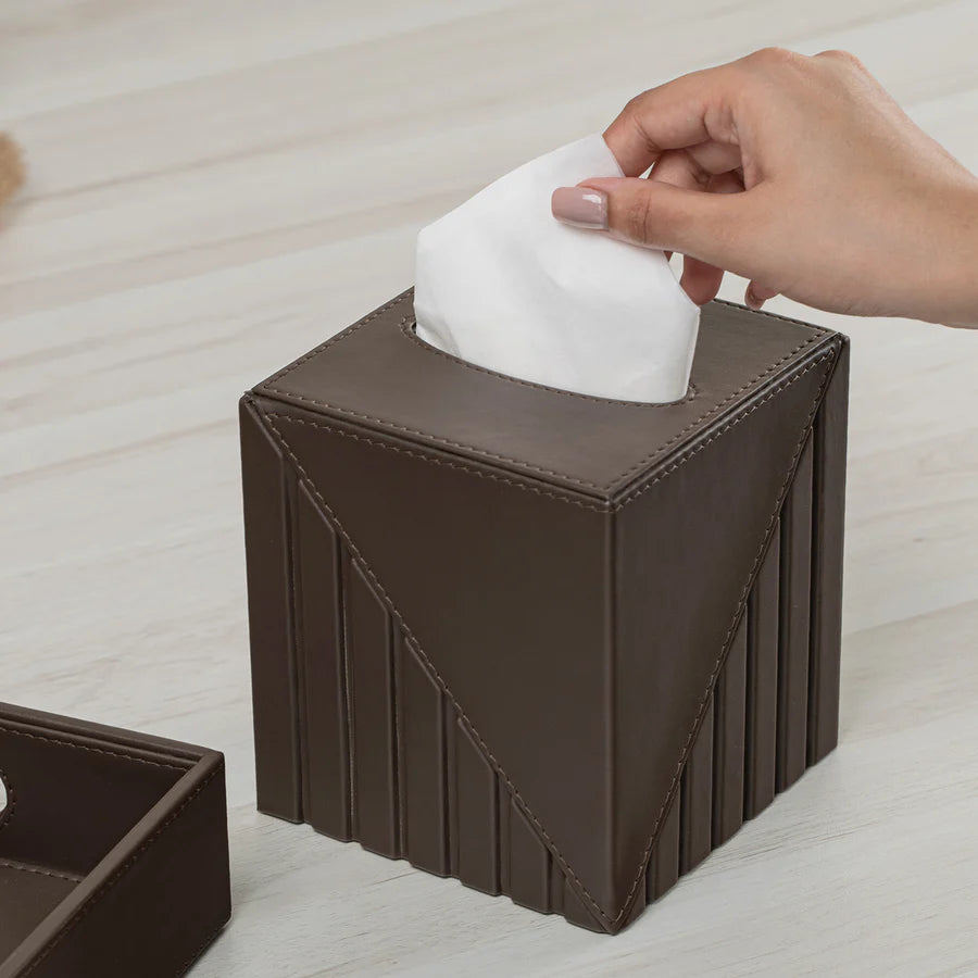 Fluted Tissue Box Square - grahsajja