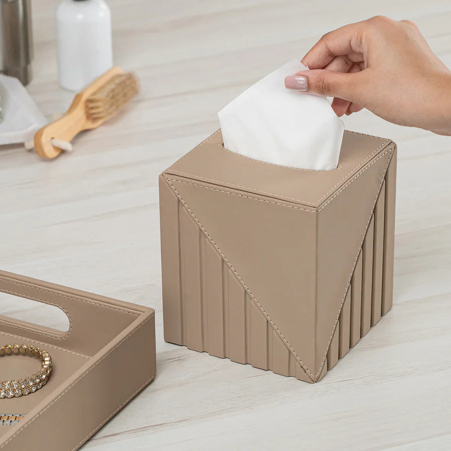 Fluted Tissue Box Square - grahsajja