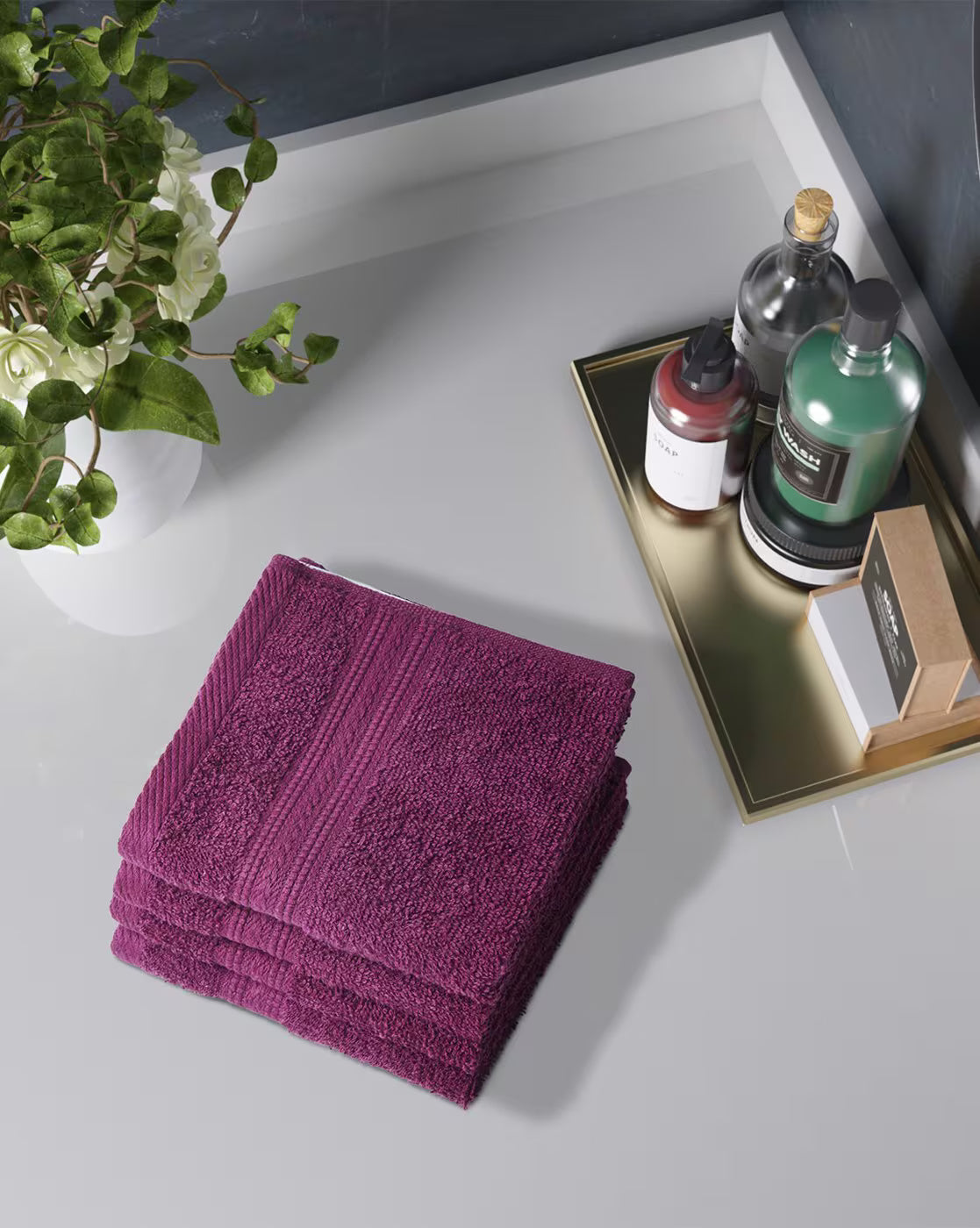 Portico New York Set of 4 420 GSM Eva Face Towels - grahsajja