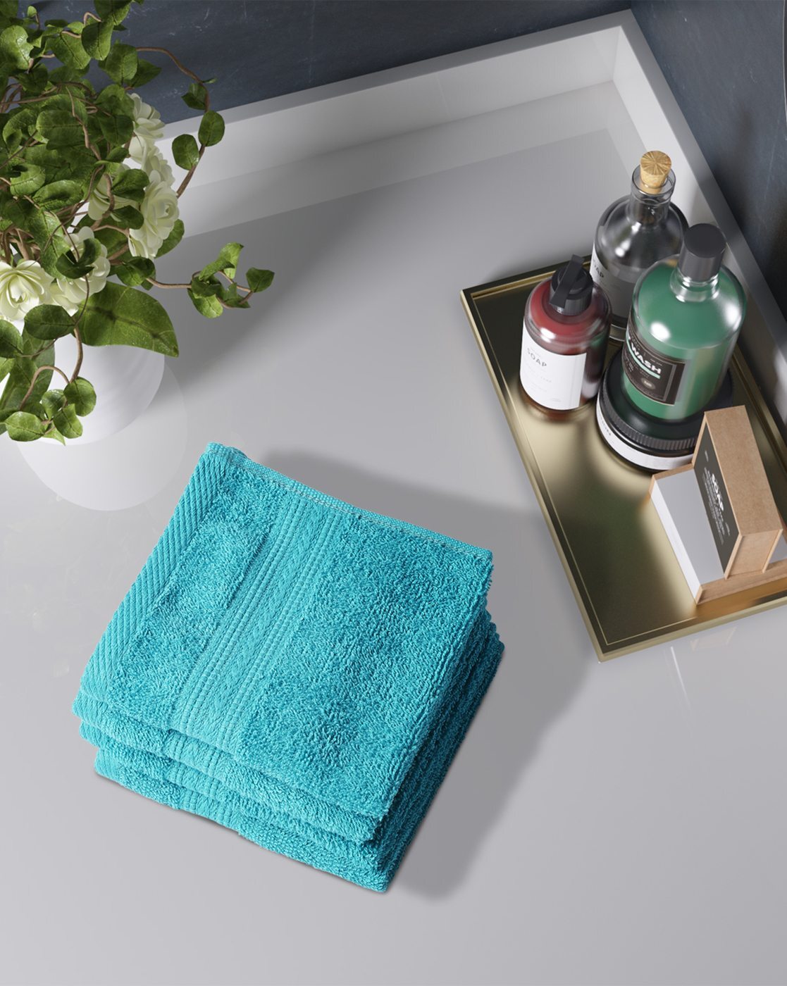 Portico New York Set of 4 420 GSM Eva Face Towels - grahsajja
