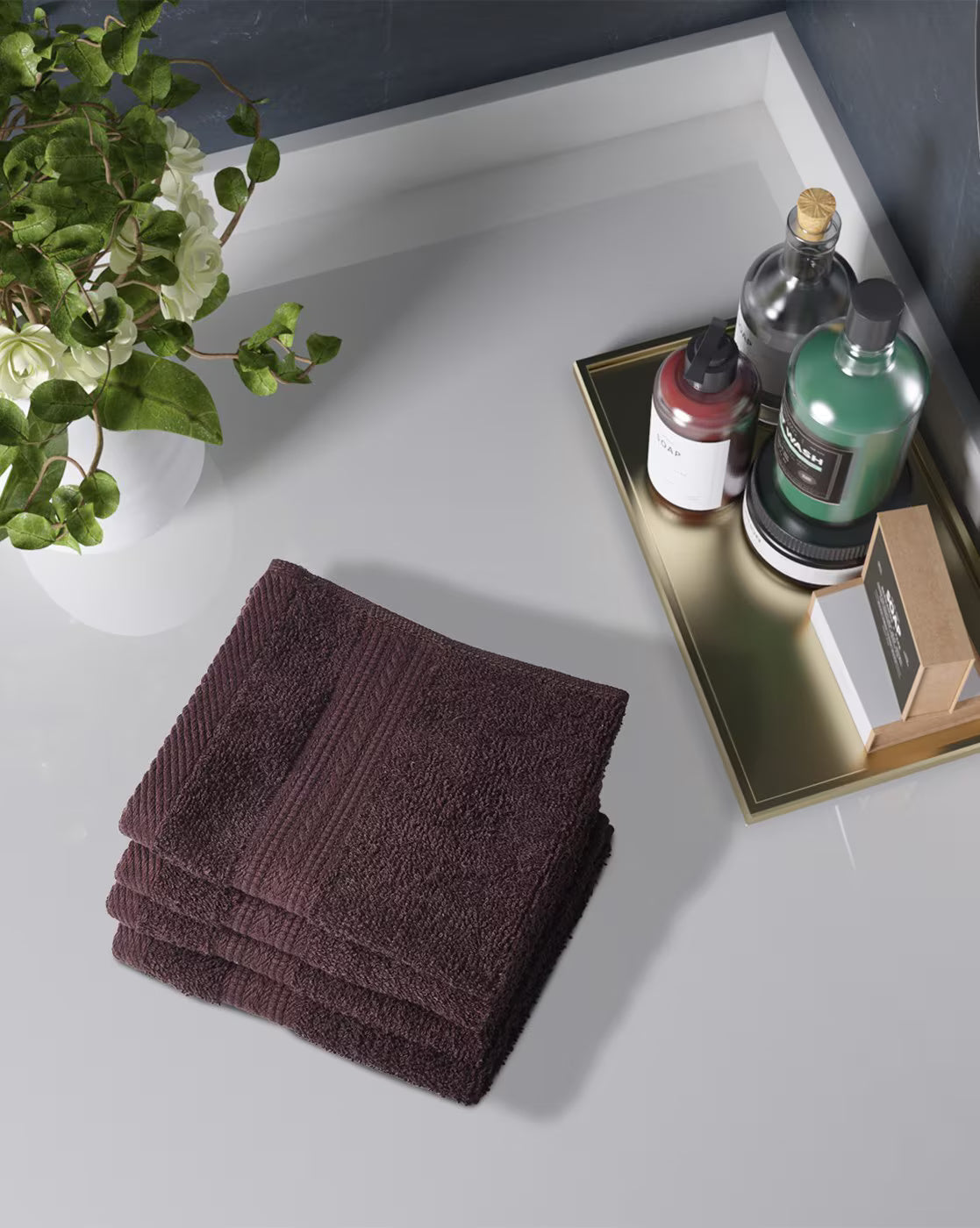 Portico New York Set of 4 420 GSM Eva Face Towels - grahsajja