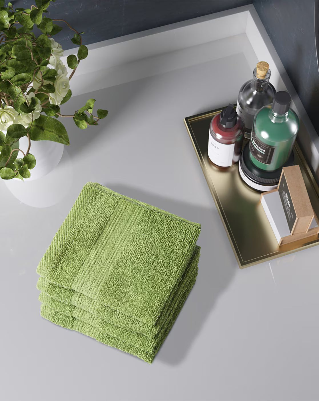 Portico New York Set of 4 420 GSM Eva Face Towels - grahsajja