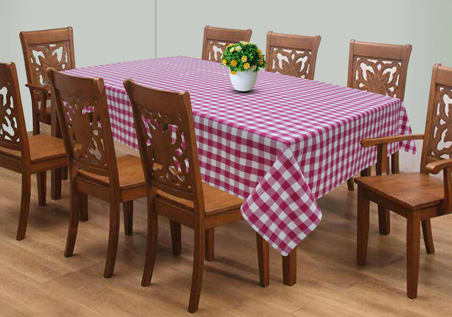 Gingham (Pinkand White) Table cover - grahsajja