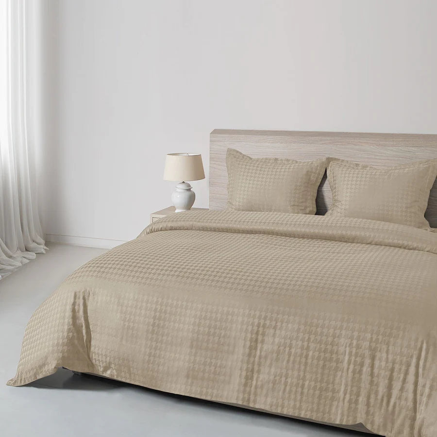 Spread Home 550 TC Italian Jacquard 100% Cotton Bedsheet Houndstooth - grahsajja