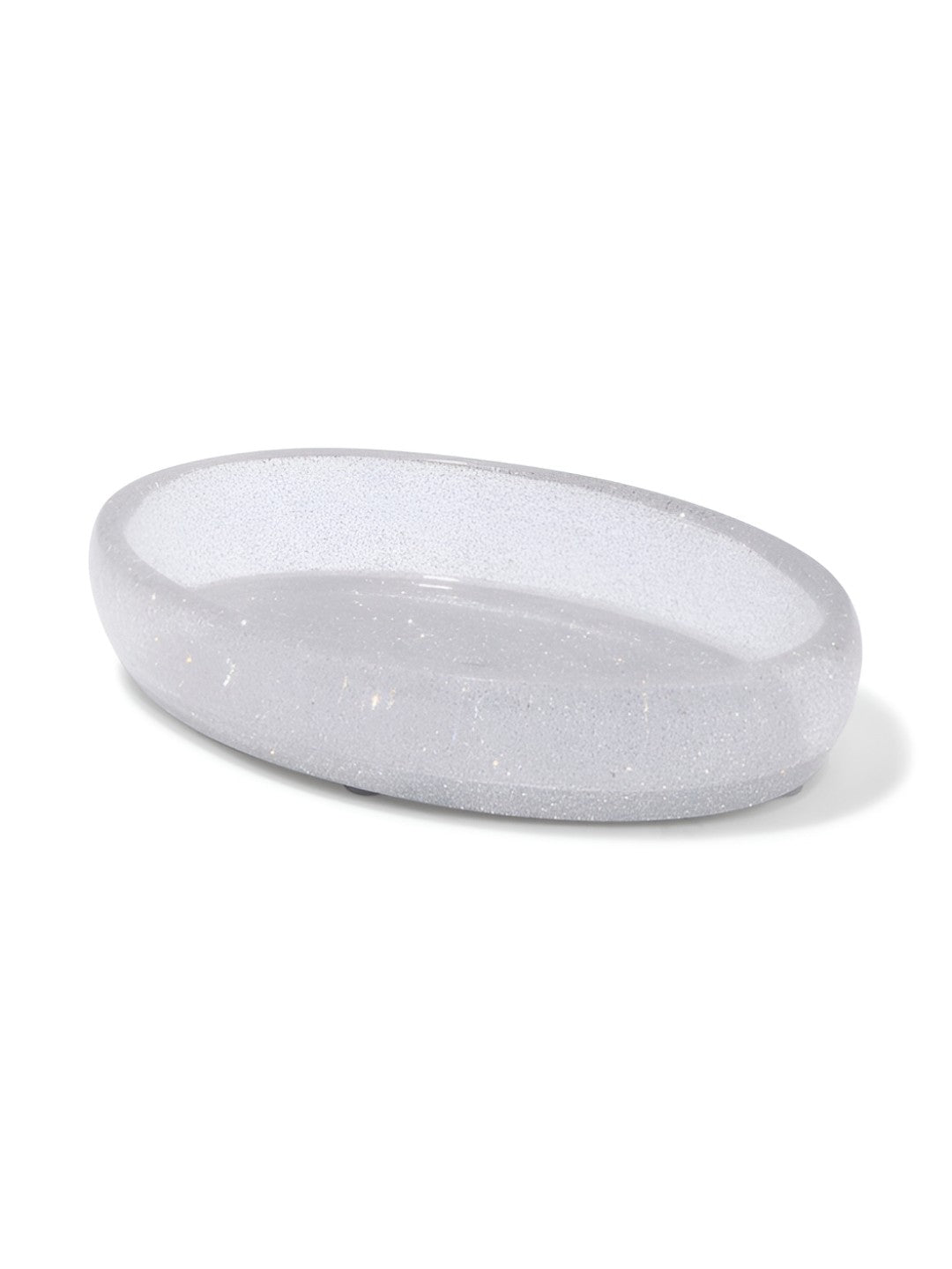 Silver-Toned 4 pieces Solid Polyresin Bath Accessories Set - grahsajja