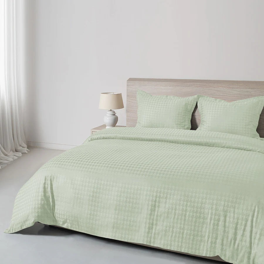 Spread Home 550 TC Italian Jacquard 100% Cotton Bedsheet Houndstooth - grahsajja