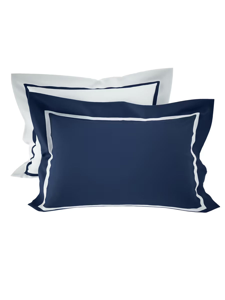 Spaces Hygro Cotton King Size Bedsheet Blue with 4PCs Pillow Cover - grahsajja