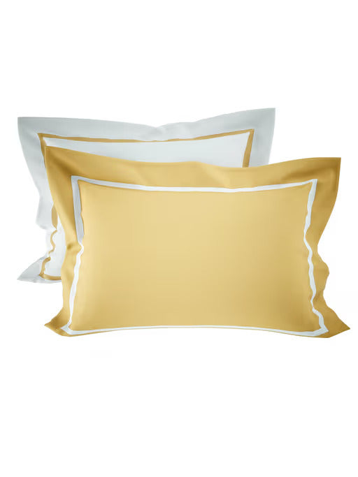 Spaces Hygro Cotton King Size Bedsheet Gold with 4PCs Pillow Cover - grahsajja