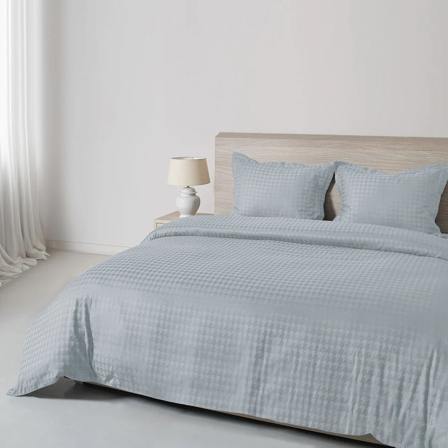 Spread Home 550 TC Italian Jacquard 100% Cotton Bedsheet Houndstooth - grahsajja