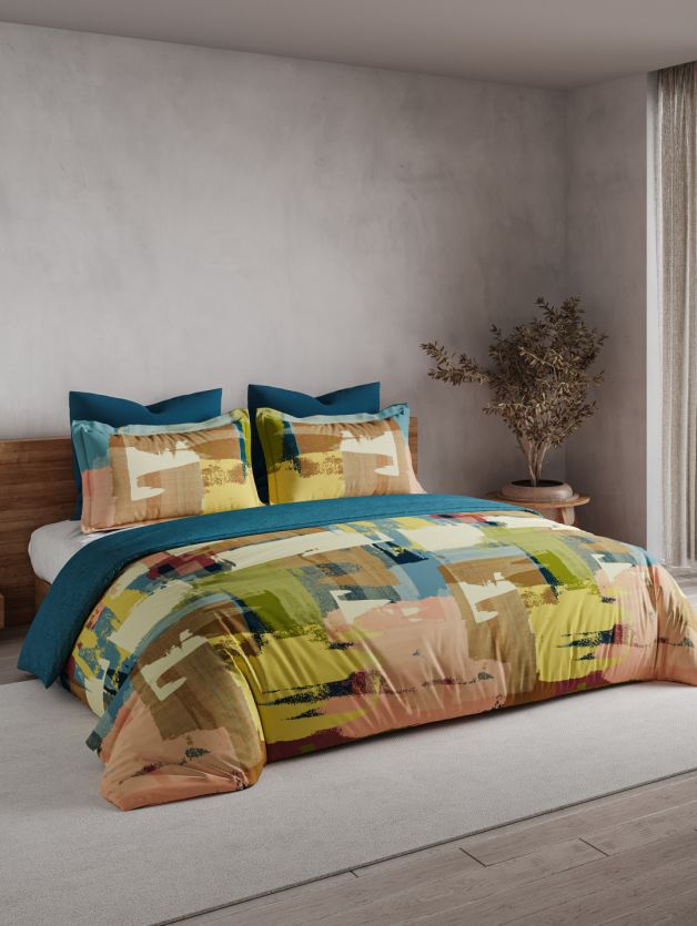 Ddecor Beautiful Living 180TC Maxima Bedsheet 2 Pillow Cover Spectra - grahsajja