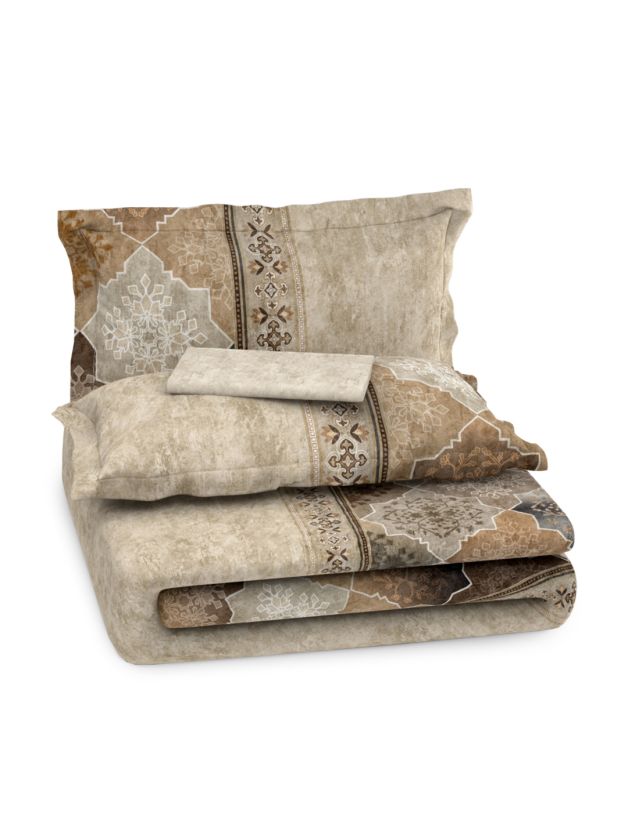 D'decor Live Beautiful Opulence Bed In a Bag Serai Collection TANNIN - grahsajja
