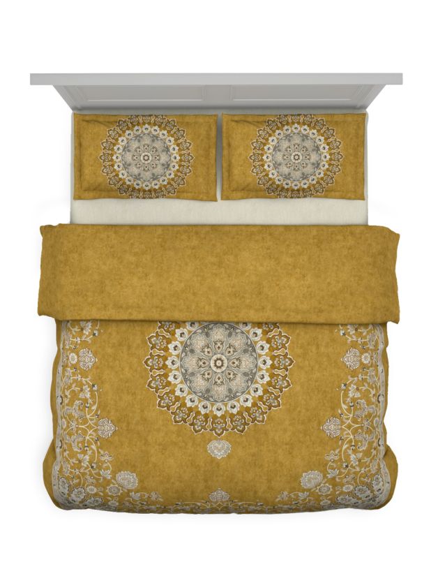 D'decor Live Beautiful Marvella Bed In a Bag Serai Collection GOLDEN SPICE - grahsajja