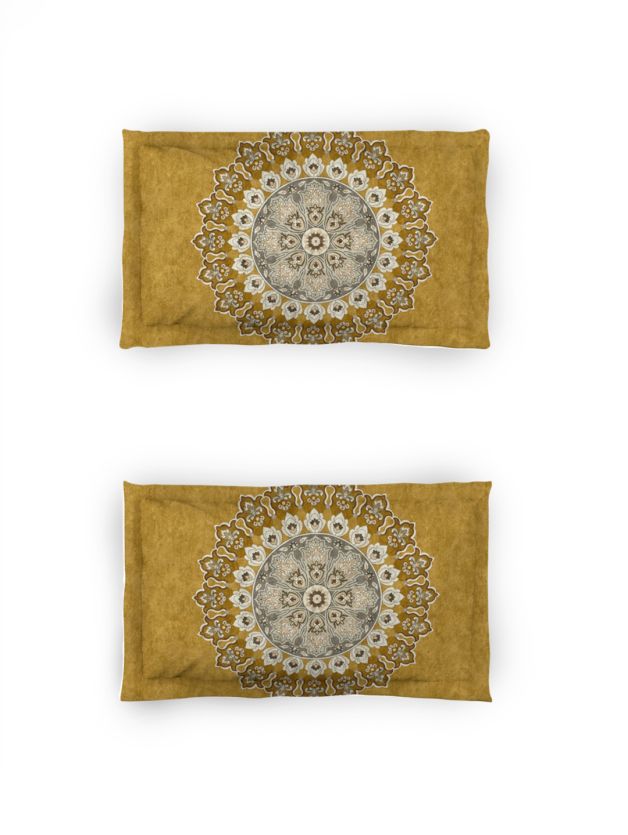 D'decor Live Beautiful Marvella Bed In a Bag Serai Collection GOLDEN SPICE - grahsajja