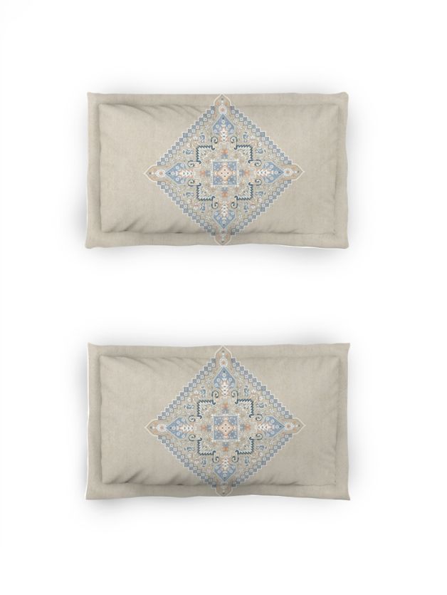 D'decor Live Beautiful ROYAL RADIANCE Bed In a Bag Serai Collection OATMEAL - grahsajja