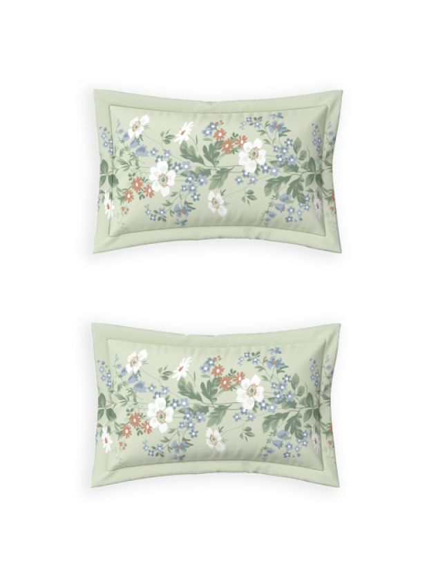 Ddecor Live Beautiful Vega Collection Bedsheet with 2 Pc pillow Covers| Florix Green