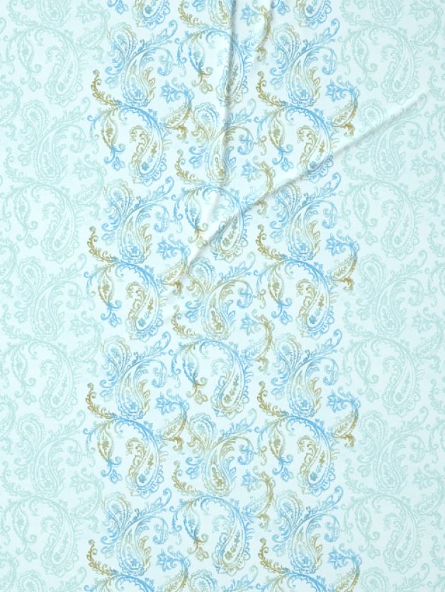 Ddecor Live Beautiful Vega Collection Bedsheet with 2 Pc pillow Covers| Paisley Park Blue Glass