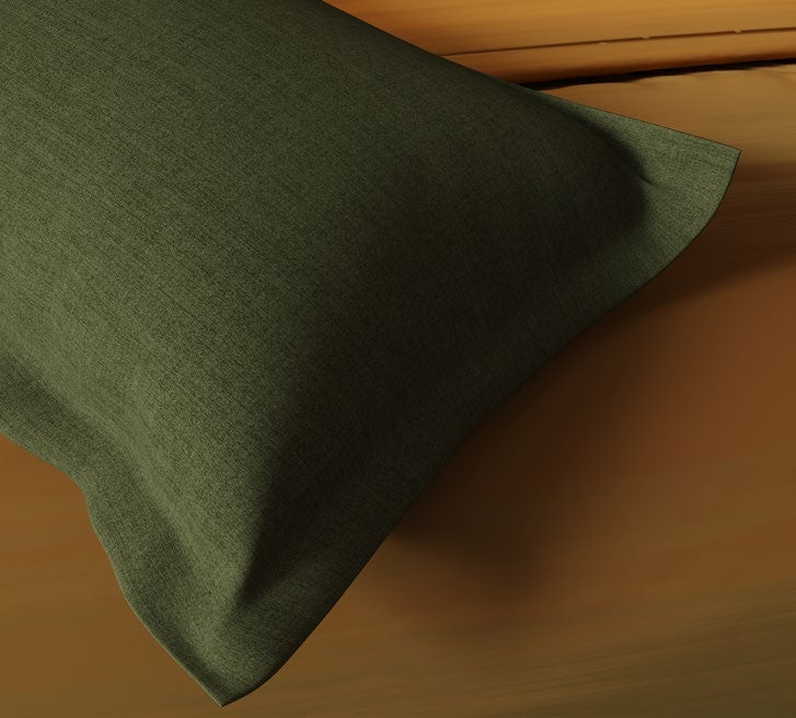 D'decor Bedsheet Super King Size BALAYAGE DARK OLIVE Esteem Collection - grahsajja