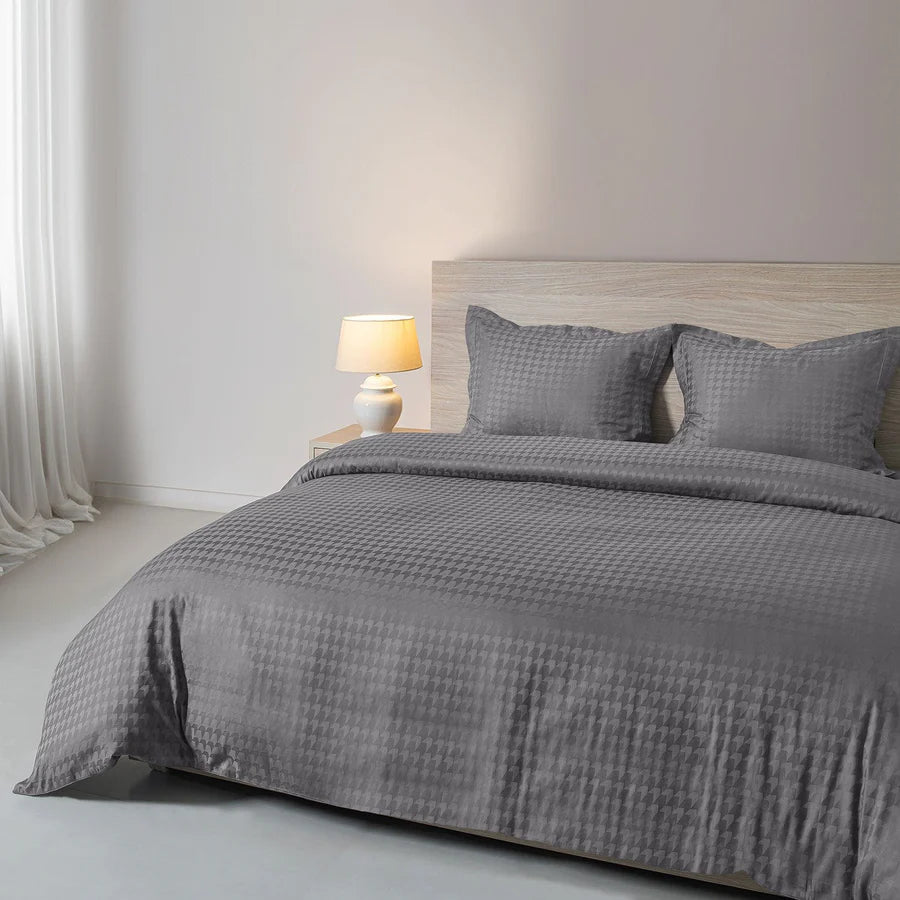 Spread Home 550 TC Italian Jacquard 100% Cotton Bedsheet Houndstooth - grahsajja