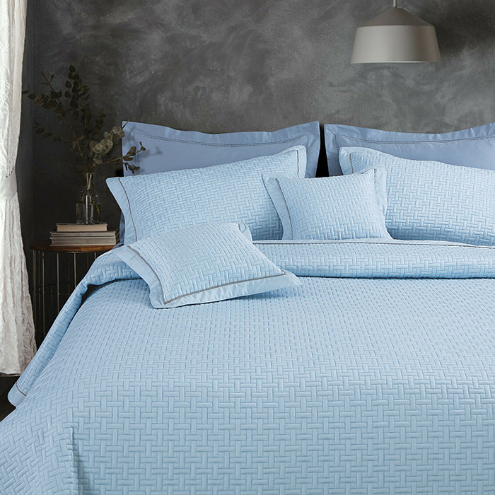 Regal Collection Premium Quilted Bedcover King Size Blue - grahsajja