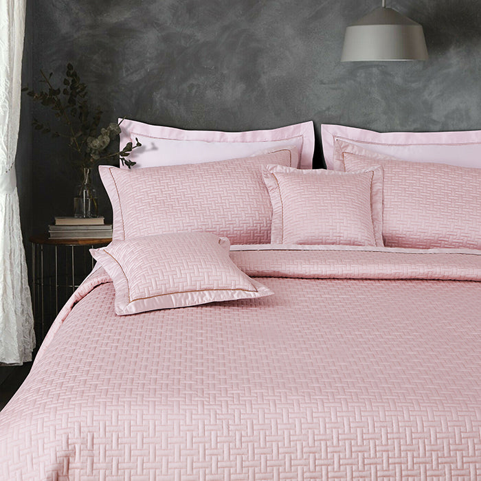 Regal Collection Premium Quilted Bedcover King Size Pink - grahsajja