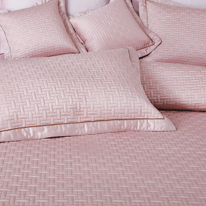 Regal Collection Premium Quilted Bedcover King Size Pink - grahsajja